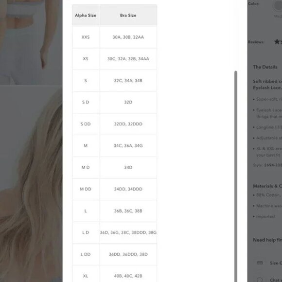 NEW Aerie | Ribbed Eyelash Lace Trim Longline Bralette in Tiffany Blue - Picture 9 of 9